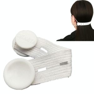 Mask Hook Adjustment Buckle Ear-Wearing Mask Anti-Squeeze Ear Lanyard Extending Ear Rope(White) (OEM)