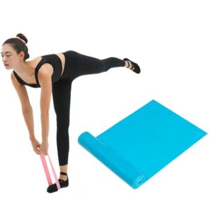 Latex Yoga Stretch Elastic Belt Hip Squat Resistance Band, Specification: 2000x150x0.35mm (Pure Blue) (OEM)