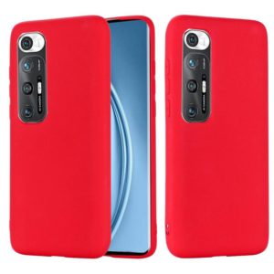 For Xiaomi Mi 10S Solid Color Liquid Silicone Dropproof Full Coverage Protective Case(Red) (OEM)