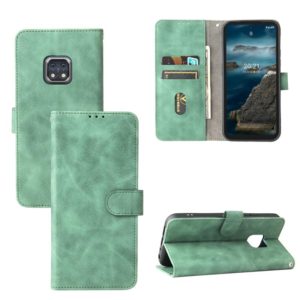Solid Color Skin Feel Magnetic Buckle Horizontal Flip Calf Texture PU Leather Case with Holder & Card Slots & Wallet For Nokia XR20(Green) (OEM)