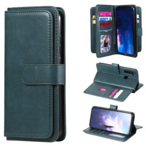 For Xiaomi Redmi Note 8 Multifunctional Magnetic Copper Buckle Horizontal Flip Solid Color Leather Case with 10 Card Slots & Wallet & Holder & Photo Frame(Dark Green) (OEM)