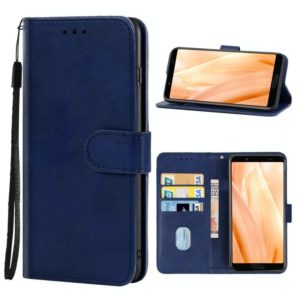Leather Phone Case For Sharp Aquos Sense3 Lite(Blue) (OEM)