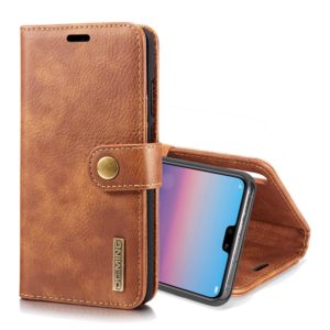 Crazy Horse Texture Flip Detachable Magnetic Leather Case for Huawei P20, with Holder & Card Slots & Wallet (Brown) (DG.MING) (OEM)