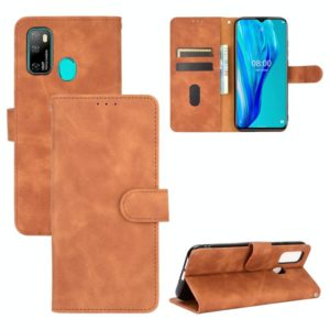 For Ulefone Note 9P Solid Color Skin Feel Magnetic Buckle Horizontal Flip Calf Texture PU Leather Case with Holder & Card Slots & Wallet(Brown) (OEM)