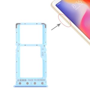 SIM Card Tray + SIM Card Tray / Micro SD Card Tray for Xiaomi Redmi 6 / Redmi 6A(Blue) (OEM)