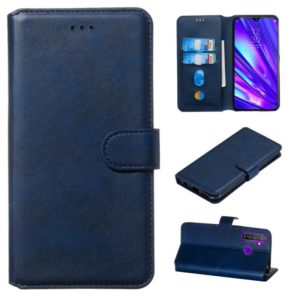 For OPPO Realme 5 Pro / Realme Q Classic Calf Texture Horizontal Flip PU Leather Case, with Holder & Card Slots & Wallet(Blue) (OEM)