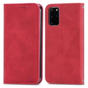 For Samsung Galaxy S20 Plus Retro Skin Feel Business Magnetic Horizontal Flip Leather Case with Holder & Card Slots & Wallet & Photo Frame(Red) (OEM)