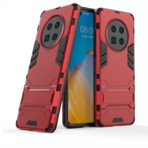For Huawei Mate 40 PC + TPU Two-in-one Invisible Bracket Shockproof Protective Case(Red) (OEM)