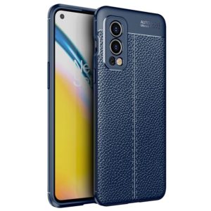 For OnePlus Nord 2 5G Litchi Texture TPU Shockproof Case(Blue) (OEM)