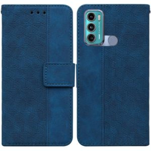 For Motorola Moto G60 / G40 Fusion Geometric Embossed Leather Phone Case(Blue) (OEM)