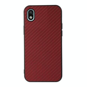 For Sony Xperia Ace III Carbon Fiber Skin PU + PC + TPU Shockprof Protective Phone Case(Red) (OEM)