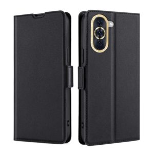 For Huawei nova 10 Ultra-thin Voltage Side Buckle Horizontal Flip Leather Phone Case(Black) (OEM)