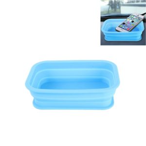 Rectangle Shape Style Scalable Silicone Storage Box For Vehicle And House(Blue) (OEM)