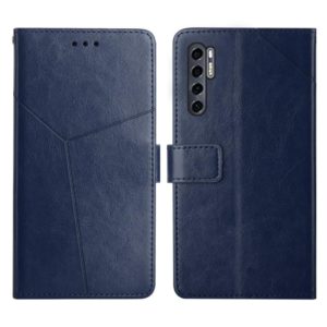 For TCL 20 Pro 5G Y Stitching Horizontal Flip Leather Phone Case(Blue) (OEM)