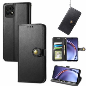 For Huawei Maimang 10 SE Solid Color Leather Buckle Phone Case with Lanyard & Photo Frame & Card Slot & Wallet & Stand Function(Black) (OEM)