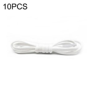 10 PCS Stretch Spandex Non Binding Elastic Shoe Laces (White) (OEM)