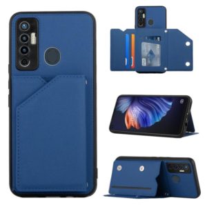 For Tecno Camon 17 Skin Feel PU + TPU + PC Phone Case(Blue) (OEM)