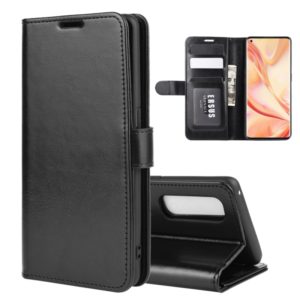 For OPPO Find X2 Pro R64 Texture Single Horizontal Flip Protective Case with Holder & Card Slots & Wallet& Photo Frame(Black) (OEM)