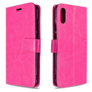 For Huawei Y6 Pro (2019) Crazy Horse Texture Horizontal Flip Leather Case with Holder & Card Slots & Wallet & Photo Frame(rose) (OEM)