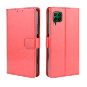 For Huawei P40 Lite / Nova 6 SE Retro Crazy Horse Texture Horizontal Flip Leather Case with Holder & Card Slots & Photo Frame(Red) (OEM)