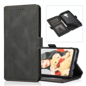 For Huawei Mate 30 Lite Retro Magnetic Closing Clasp Horizontal Flip Leather Case with Holder & Card Slots & Photo Frame & Wallet(Black) (OEM)