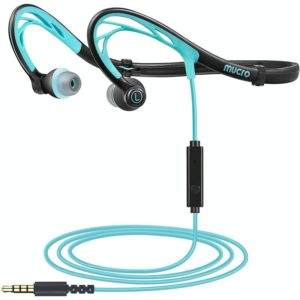 Mucro ML233 Foldable Wired Running Sports Headphones Night Neckband In-Ear Stereo Earphones, Cable Length: 1.2m(Blue) (Mucro) (OEM)