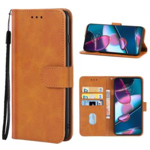 For Motorola Edge+ 2022 / Edge 30 Pro Leather Phone Case(Brown) (OEM)