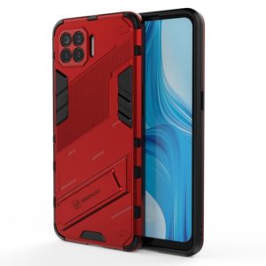 For OPPO F17 Pro Punk Armor 2 in 1 PC + TPU Shockproof Case with Invisible Holder(Red) (OEM)