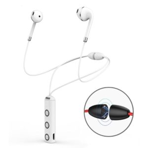 BT313 Magnetic Earbuds Sport Wireless Headphone Handsfree bluetooth HD Stereo Bass Headsets with Mic(White) (OEM)