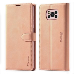 For Xiaomi Poco X3 / X3 NFC / X3 Pro Forwenw F1 Series Matte Strong Magnetism Horizontal Flip Leather Case with Holder & Card Slots & Wallet & Photo Frame(Rose Gold) (Forwenw) (OEM)