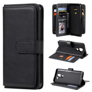 For Xiaomi Redmi Note 9 Multifunctional Magnetic Copper Buckle Horizontal Flip Solid Color Leather Case with 10 Card Slots & Wallet & Holder & Photo Frame(Black) (OEM)