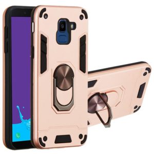 For Samsung Galaxy J6 (2018) 2 in 1 Armour Series PC + TPU Protective Case with Ring Holder(Rose Gold) (OEM)
