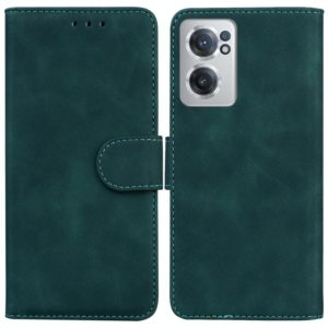 For OnePlus Nord CE 2 5G Skin Feel Pure Color Flip Leather Phone Case(Green) (OEM)
