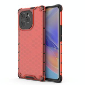 For Honor 60 SE 5G Shockproof Honeycomb PC + TPU Phone Case(Red) (OEM)