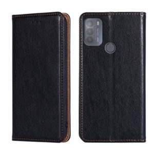 For Motorola Moto G50 Gloss Oil Solid Color Magnetic Leather Phone Case(Black) (OEM)