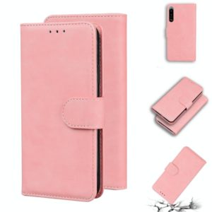 For Sony Xperia 5 III Skin Feel Pure Color Flip Leather Phone Case(Pink) (OEM)