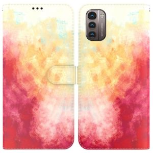 For Nokia G21 / G11 Watercolor Pattern Horizontal Flip Leather Phone Case(Spring Cherry) (OEM)
