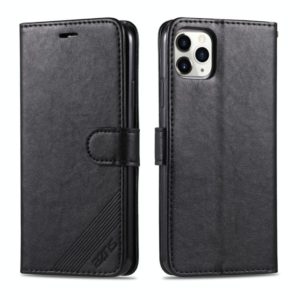 For iPhone 11 Pro Max AZNS Sheepskin Texture Horizontal Flip Leather Case with Holder & Card Slots & Wallet(Black) (AZNS) (OEM)