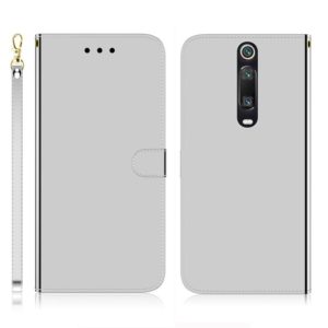 For Xiaomi Redmi K20 / K20 Pro / Mi 9T / Mi 9T Pro Imitated Mirror Surface Horizontal Flip Leather Case with Holder & Card Slots & Wallet & Lanyard(Silver) (OEM)