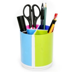 Multifunctional Colorful Detachable Rotary Stationery Office Round Pen Holder (OEM)