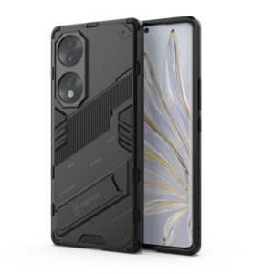 For Honor 70 Punk Armor 2 in 1 PC + TPU Shockproof Case with Invisible Holder(Black) (OEM)