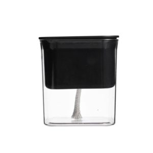 Hydroponic Transparent Visible Plastic Flower Pot, Size: 10x10x11.3cm(Black) (OEM)