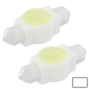 36mm 1.5W White Ceramic LED Car Signal Light Bulb, DC 12V (Pair) (OEM)