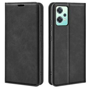 For OnePlus Nord CE 2 Lite Retro-skin Magnetic Suction Leather Phone Case(Black) (OEM)