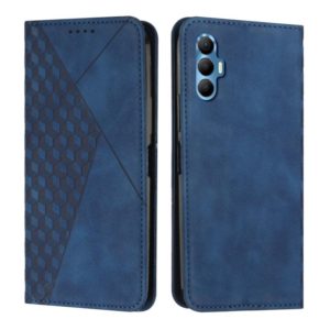 For Tecno Spark 8P Diamond Splicing Skin Feel Magnetic Leather Phone Case(Blue) (OEM)