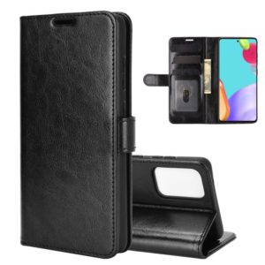 For Samsung Galaxy A52 5G / 4G R64 Texture Single Horizontal Flip Protective Case with Holder & Card Slots & Wallet& Photo Frame(Black) (OEM)