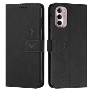 For Motorola Moto G Stylus 5G 2022 Skin Feel Heart Pattern Leather Phone Case(Black) (OEM)