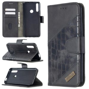 For Huawei P Smart Z Matching Color Crocodile Texture Horizontal Flip PU Leather Case with Holder & Card Slots & Wallet(Black) (OEM)