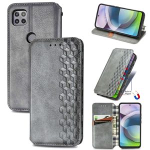 For Motorola MOTO G 5G Cubic Grid Pressed Horizontal Flip Magnetic PU Leather Case with Holder & Card Slots & Wallet(Gray) (OEM)