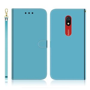 For Xiaomi Redmi 8A Imitated Mirror Surface Horizontal Flip Leather Case with Holder & Card Slots & Wallet & Lanyard(Blue) (OEM)
